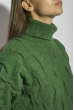 Свитер женский с объемными рукавами 120PRZGR030 зеленый