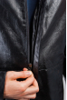 Куртка мужская из эко-кожи 19P053 черный