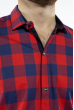 Рубашка мужская в клетку 204P1665 красно-чернильный