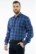 Рубашка мужская в клетку 204P1665 чернильно-синий