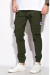 Стильные брюки с манжетами 120PMH006 хаки