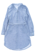 Платье (полубатал) женское с поясом, однотонное 64PD290-2 голубой