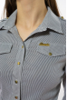 Рубашка женская в полоску 118P056-1 черно-белый