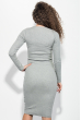Платье женское приталенный силуэт, круглый вырез 359F005 серый