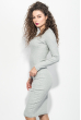 Платье женское приталенный силуэт, круглый вырез 359F005 светло-серый меланж