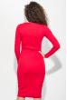 Платье женское приталенный силуэт, круглый вырез 359F005 красный