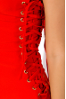 Платье на шнуровке по бокам 83P1238 красный