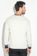 Пуловер мужской с нашивкой 50PD470 серо-фиолетовый