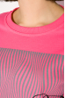 Свитшот женский, круглый вырез, с текстом 32P043 розовый