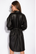 Эффектное платье из экокожи 120POI20010 черный
