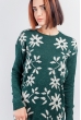 Туника цветочный принт 384F002 зеленый