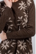Туника цветочный принт 384F002 коричневый