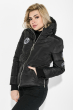 Куртка женская с нашивками 154V001 черный