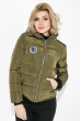 Куртка женская с нашивками 154V001 хаки