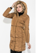 Пальто женское с капюшоном 154V002 горчичный