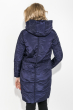 Пальто женское с капюшоном 154V002 темно-синий