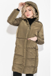 Пальто женское с капюшоном 154V002 хаки