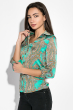 Рубашка женская с принтом Вензеля  81P0093 зеленый , вензеля