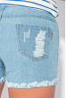 Шорты женские джинс с нашивками  995K002 голубой