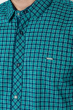 Рубашка мужская casual, клетка 50P2304 зелено-синий