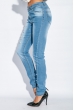 Джинсы женские стильный декор 417F002-1 светло-синий
