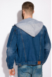 Джинсовая куртка с капюшоном 120PCHF5001 синий