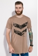 Футболка мужская с принтом 515F008 бежевый