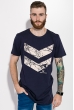 Футболка мужская с принтом 515F008 темно-синий