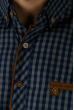 Рубашка мужская крупная клетка 272F043-2 сине-серый