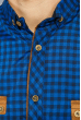 Рубашка мужская крупная клетка 272F043-2 темно-синий