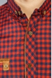 Рубашка мужская крупная клетка 272F043-2 красно-синий