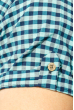 Рубашка мужская крупная клетка 272F043-2 мятно-синий