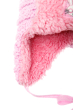 Шапка детская (для девочки) с мехом и нашивками 65PG0015 junior розовый