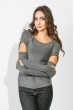 Свитер женский однотонный 823K001 серый Свитер женский однотонный 823K001 серый