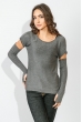Свитер женский однотонный 823K001 серый Свитер женский однотонный 823K001 серый