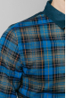 Рубашка мужская в клетку 825K002 серо-синий