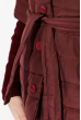 Куртка женская со съемными рукавами, с поясом 69PD823-1 марсала
