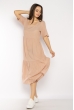 Однотонное платье свободного кроя 632F009 пудровый