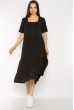 Однотонное платье свободного кроя 632F009 черный