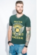 Футболка мужская принт и надпись 458F002 зеленый