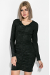 Платье женское, облегающее с люрексом 64PD351 черный люрикс