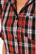 Рубашка женская 120P438-3 красно-зеленый