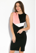 Платье женское, трехцветное 87PV224 черно-розовый