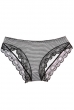 Трусы женские в полоску 53P001-1 черно-белый