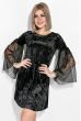 Платье женское велюровое, вечернее 64PD236-4 черный