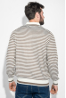 Пуловер мужской в полоску 50PD551 молочно-коричневый