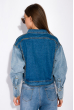 Джинсовая куртка с контрастными рукавами 120PSKL10260 светло-синий