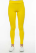 Лосины женские спортивные с лампасами 611F001 желто-белый