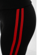 Лосины женские спортивные с лампасами 611F001 черно-красный