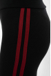 Лосины женские спортивные с лампасами 611F001 черно-бордовый